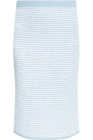 Tory Burch Cotton-blend striped skirt