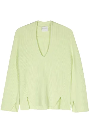 FORTE FORTE V-neck ribbed jumper
