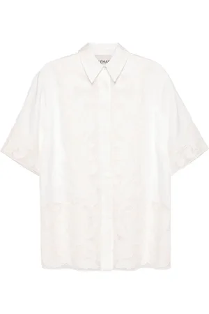 ALÉMAIS Pegasus-embroidered linen shirt