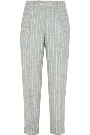 Brunello Cucinelli Stripe-pattern tapered trousers