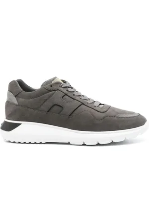 Hogan Logo-patch suede sneakers
