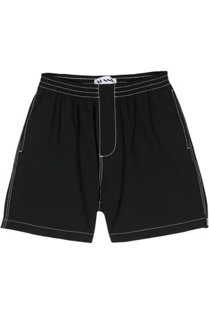 SUNNEI Contrast-stitching elasticated-waist shorts