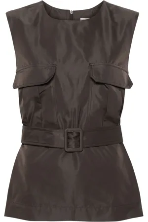 P.A.R.O.S.H. Sleeveless belted top