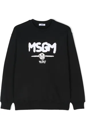 Msgm Logo-print cotton sweatshirt