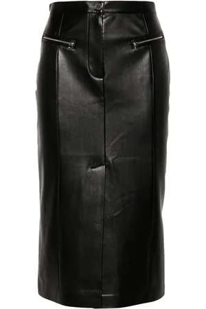 Patrizia Pepe Faux-leather pencil skirt
