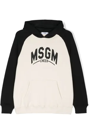 Msgm Logo-appliqué cotton hoodie