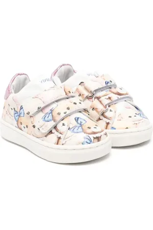 MONNALISA Teddy bear leather sneakers
