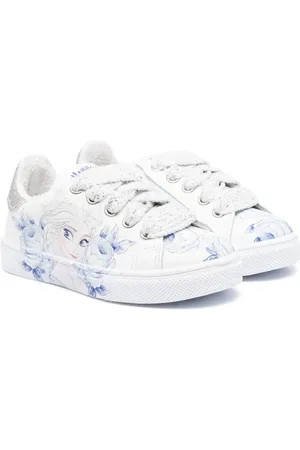 MONNALISA Frozen leather sneakers