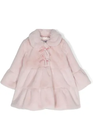 MONNALISA Flared faux-fur coat