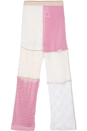 Marine Serre Regenerated straight-leg crochet trousers