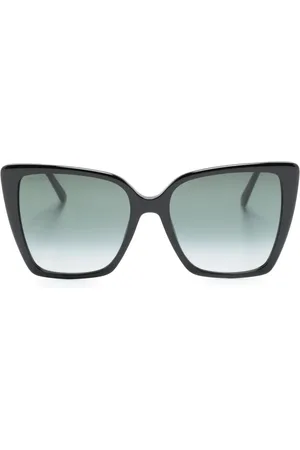 Jimmy Choo Oversize-frame glitter sunglasses