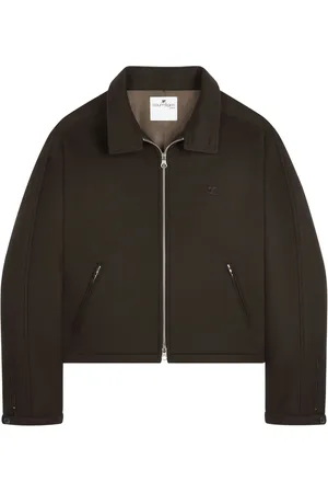 Courrèges Logo-patch wool jacket