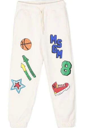 Msgm Logo-print tapered trousers