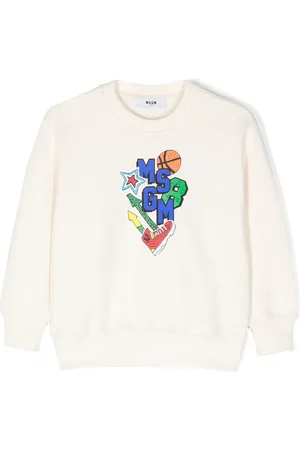 Msgm Logo-print cotton sweatshirt
