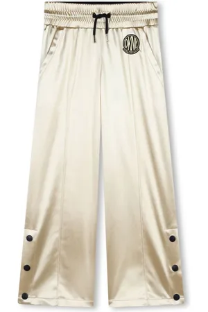 DKNY Metallic satin wide trousers