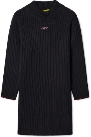 OFF-WHITE Off Stamp ribbed-knit dress