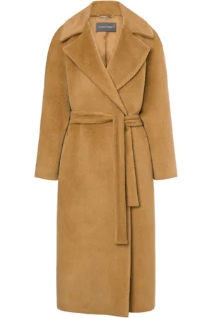 Alberta Ferretti Belted faux-fur coat
