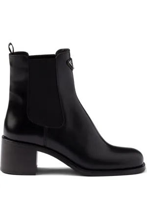 Prada Brushed leather booties