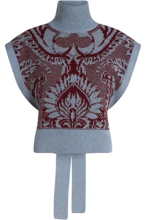 Etro Floral jacquard knitted top