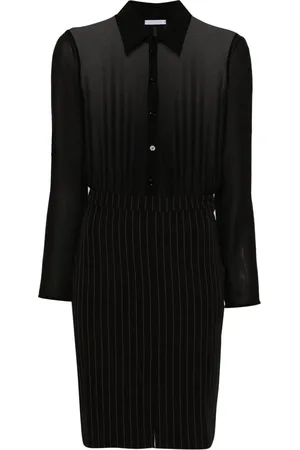 Patrizia Pepe Pinstriped midi shirt dress