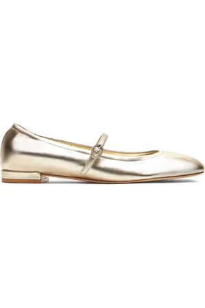 Stuart Weitzman Claris crystal-embellished leather ballerina shoes