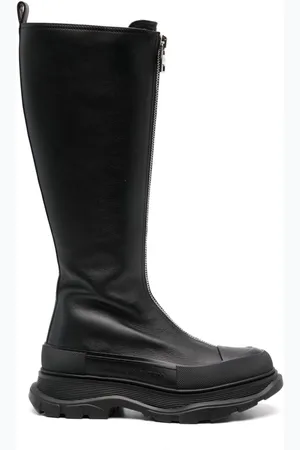 Alexander McQueen Tread Slick leather boots
