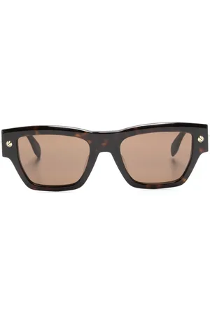 Alexander McQueen Rivet-detail square-frame sunglasses