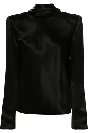 Saint Laurent Draped-detailing blouse