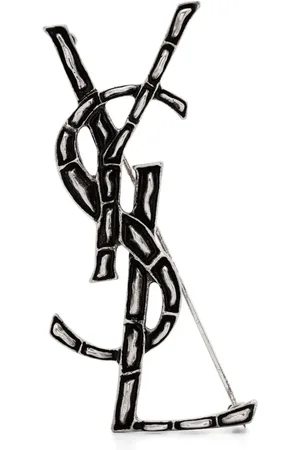 Saint Laurent Cassandre Crocodile brooch