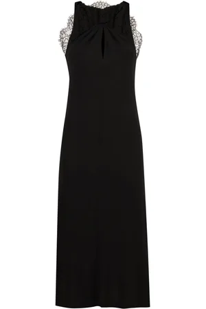 Givenchy Lace-appliqué halterneck midi dress