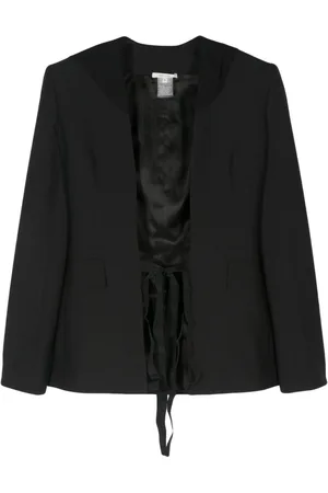 Nensi Dojaka Tie-fastening hooded blazer
