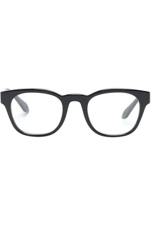 Giorgio Armani Logo-lettering round-frame glasses