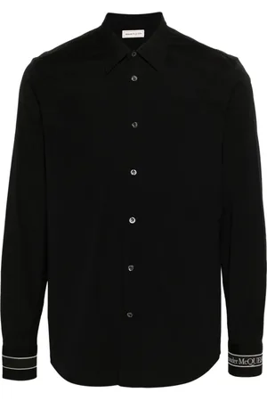 Alexander McQueen Logo-strap cotton shirt