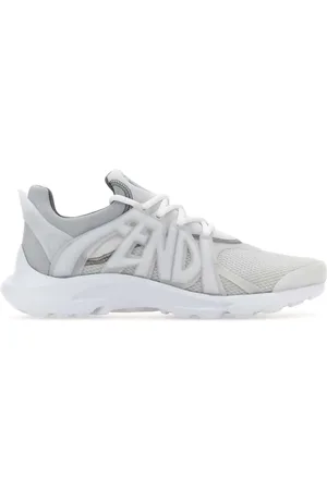 Fendi Tag lace-up panelled sneakers