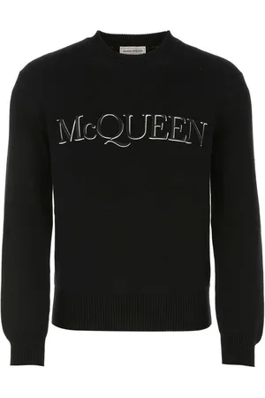 Alexander McQueen Logo-embroidered knitted jumper