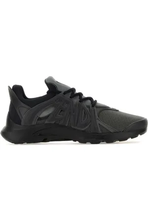 Fendi Tag lace-up panelled sneakers
