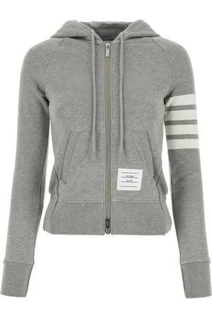 Thom Browne 4-Bar striped cotton hoodie