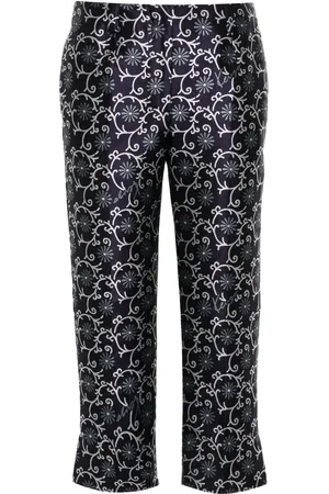 Kenzo Marguerite jacquard cropped trousers