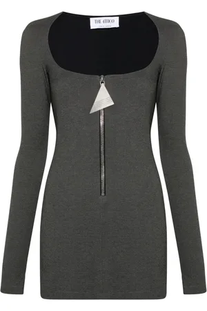 The Attico Mélange-effect mini dress