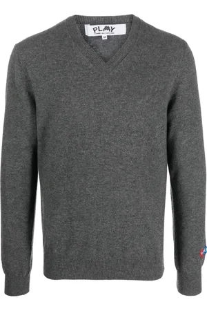 Comme des Garçons X the Artist Invader pixelated-appliqu?? jumper