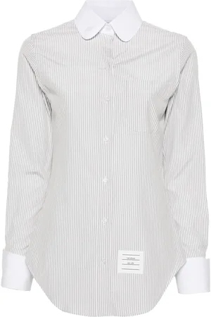 Thom Browne Striped rounded-collar shirt