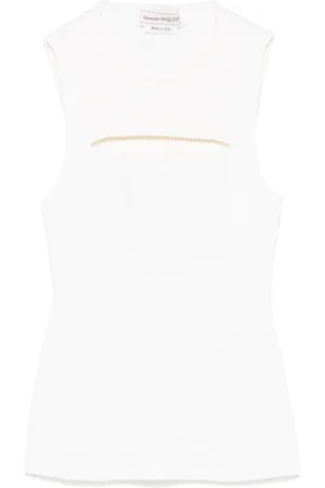 Alexander McQueen Slashed knitted top