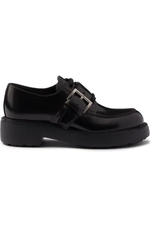 Prada Brushed leather lace-up shoes