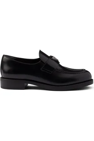 Prada Brushed leather loafers