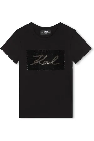 Karl Lagerfeld Sequin-embellished crew-neck T-shirt