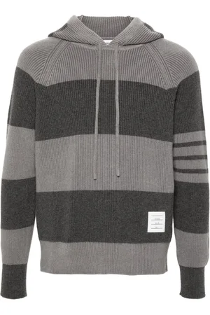 Thom Browne Striped knitted hoodie