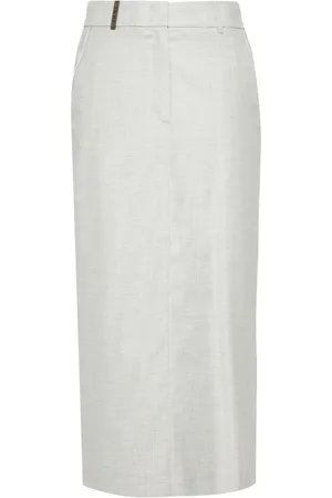 PESERICO SIGN Bead-embellished midi skirt