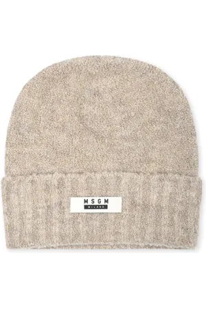 Msgm Logo-patch knitted beanie