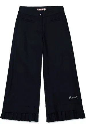 Marni Logo-embroidered trousers