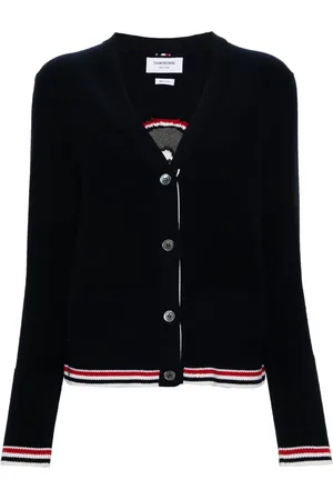 Thom Browne Hector-intarsia virgin wool cardigan